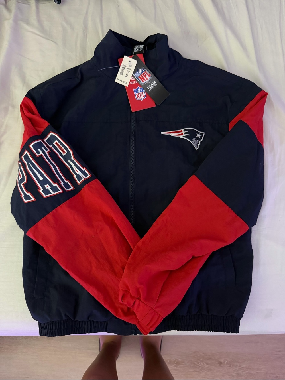 Brand new Aeropostale Navy and Red Patriots Windbreaker Jacket